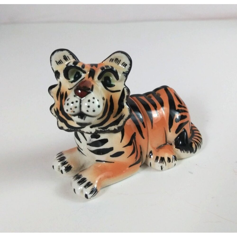 Vintage Lynda Corneille Tiger Swak Walter The Tiger Salt & Pepper Shakers